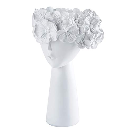 Pot de fleurs résine blanc petit modèle pour mini cactus et succulente - 2