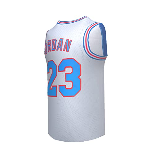 OTHERCRAZY Youth Basketball Jersey #23 Space Movie Jersey for Kids Shirts (White, Large)