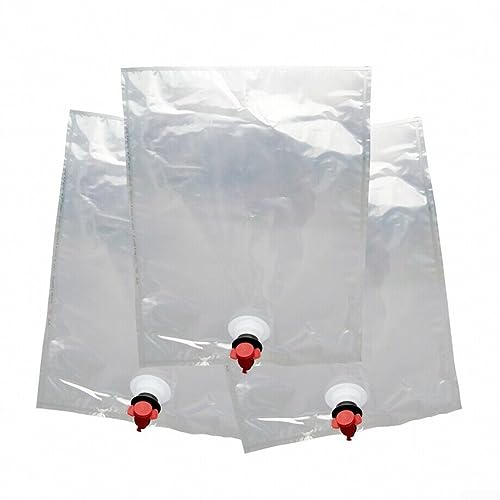 Lot de 5 Sacs de Rechange pour Sac à Vin ou Distributeur de Vin pour Pique-nique, Camping, Randonnée - 5 litres Sacs de Rechange pour Sac à Vin avec Bec Verseur, Poche à Vin Portable Jetable