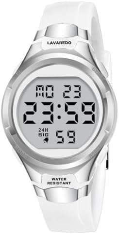 Timever Armbanduhr Damen Digital Wasserdicht Sportuhr Chronograph Damenuhr | Digitale Armbanduhr Damen Einfaches Lesen Sport Chronograph mit Alarm Datum Sportlich Elegant Damenuhre