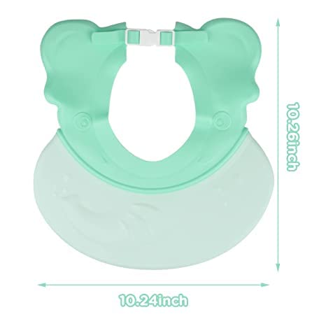 Miniatura 2 de Gorro de ducha para bebé, visera de baño ajustable de silicona para niños, evita el agua en los ojos, orejas y nariz