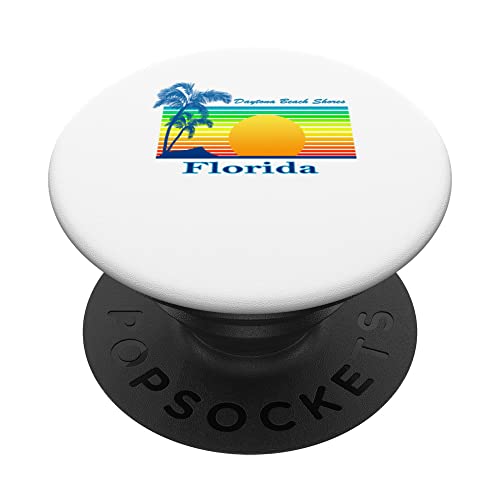 Daytona Beach Shores Florida Retro Tropical Beach Atardecer PopSockets PopGrip Intercambiable