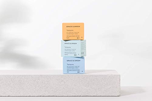Grace & Green, premium biologische non-applicator tampons, gemaakt van 100% gecertificeerd biologisch katoen (Super Plus… - Image 6