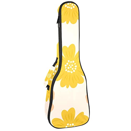 Sac pour ukulélé soprano concert ténor avec rembourrage 10mm anti-choc motif floral