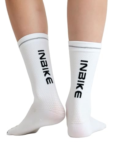 Image of INBIKE 3 Pairs Cycling Socks Women Breathable Athletic Bike Socks for Running Mountain Biking Riding