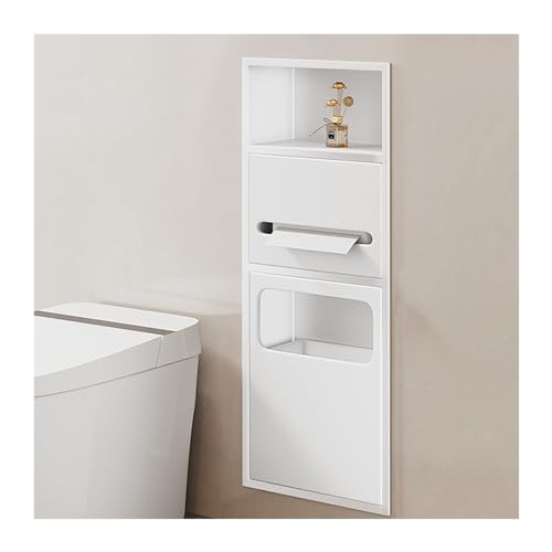 TMKDNNKG Shower Niche, Stainless Steel Embedded Wet Room Alcove, Shampoo Toiletry Toilet Paper Waterproof Storage Shower Organiser, Home Bedroom Kitchen Bathroom Shelves (Color : White, Size : 70x2