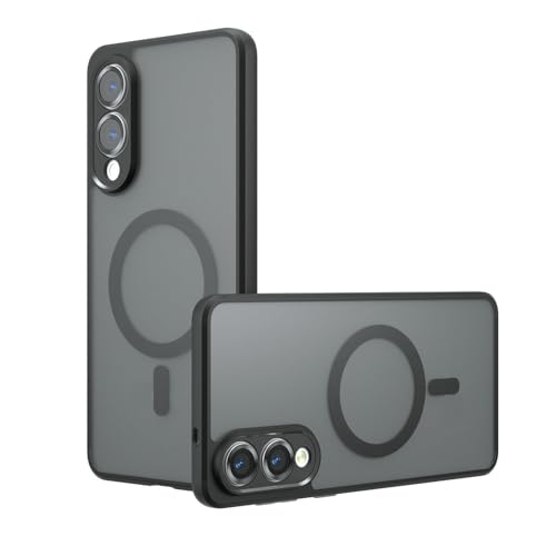 Coque Samsung S25 Edge antichoc étui magnétique noir compatible avec MagSafe