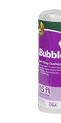 Duck Brand Self-Cling Bubble Wrap Roll, Original Bubble Cushioning Wrap For Packing, Shipping, Mailing, And Moving, Clear, 12" X 15' (280055) #TOP1