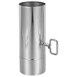 Gatuida Tubo de estufa con regulador de tiro: Tubo de chimenea ajustable de 76 mm, conducto de chimenea de acero inoxidable para accesorios de estufa de leña para viajes, camping y actividades al aire