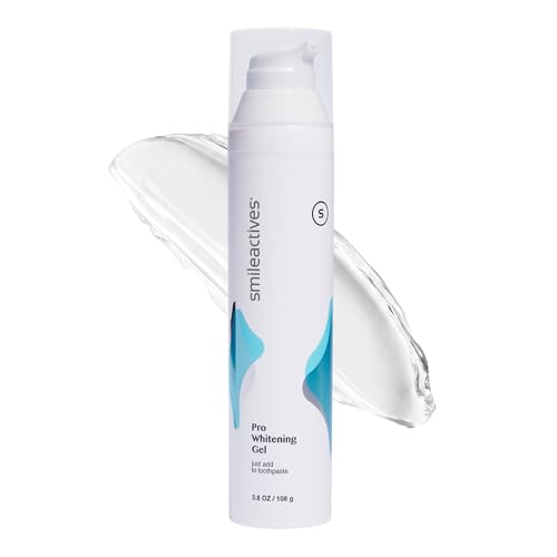 Smileactives Teeth Whitening Gel for Toothpaste with Clinical-Grade Hydrogen Peroxide Tooth Stain Remover for White Teeth Dentist Quality Pro Whitening Gel to Remove Stains 90 Day 3.8 oz Bottle