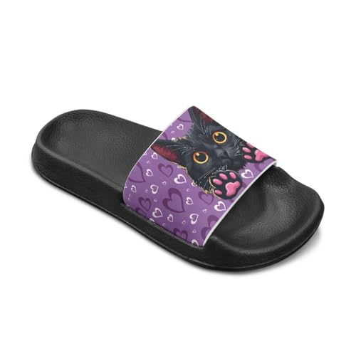 Kids Slide Sandals Cat Themed Anti-Slip Girls Boys Sandals for Beach2