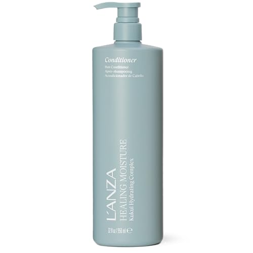 L’ANZA Healing Moisture Kukui Nut Conditioner, Renews Strength, Replenishes Moisture, for a Perfect Silky Look, Suitable for All Hair Types (33.8 Fl Oz)