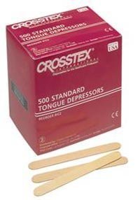 IC PT# IC- Depressor Tongue Wood Senior 6" Nonsterile 500/Bx by, Crosstex International