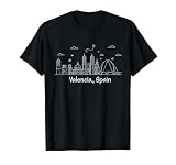Valencia España Souvenirs Horizonte Valencia España Hombres Mujeres Camiseta