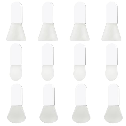 Face Mask Applicator Brushes,Flexible Facial Mud Mask Applicator Brush YuCool Mini Silicone Face Mask Brush Makeup Spatula Portable Beauty Tools Soft Small Mask Brush-12 PCS