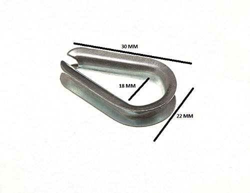 10 x Wire Rope THIMBLES Cable Grip U Clamps M6 BZP Weather Proof Steel