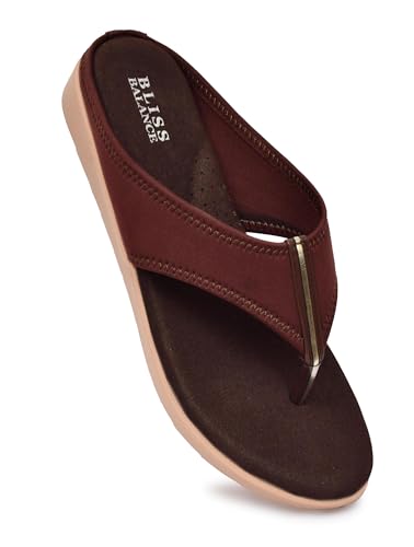 Image of Extra Soft Diabetic & Orthopedic Highcushioned Doctor Slippers|Flip-Flops Lightweight & Breathable Chappals|Comfortable Memory Foam Casual & Stylish for Women'sBB944
