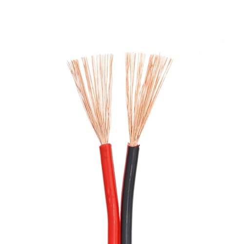 Cable Flexible UL2468 LED Cable, 2 Pins Electrical Wire, 22AWG to 12AWG PVC Insulated Bare Copper, 1/5meters Red/Black Power Lines Extension Connector(Size:5 Meters,Color:22AWG 0.3mm2)
