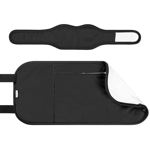 Image of 2 Pack Castor Oil Pack Wrap Organic Cotton for Liver Detox, Reusable Castor Oil Compress Highly Absorbent Anti Oil Leak, Black（Oil are Not Include