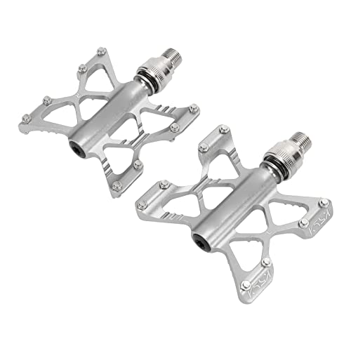 Libraciones Rápidas de Aleación de Aluminio K5 Pedales de Bicicleta para Bicicletas Falsas de la Calle, Pedales de Bicicleta Impermeables y Resistentes Al Desgaste para Vehículos de Ocio (Plata (en