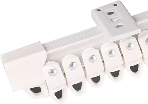Rail de rideau blanc ajustable pour angle difficile et mur courbe