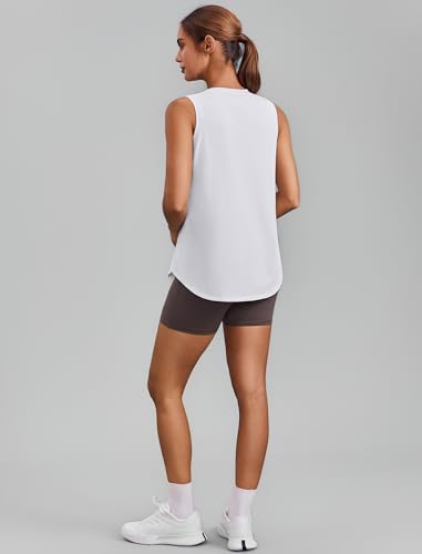 Image of PINSPARK Workout Tank Tops for Women UPF 50+ Side Slits Athletic Gym Shirt