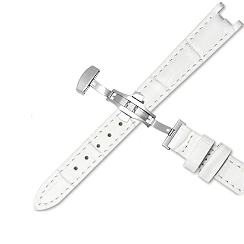 Bracelet montre cuir 12mm blanc T094210 pour sublimer vos tenues d'été
