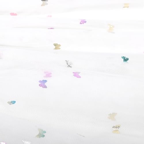 Robe blanche fille confortable en tulle pour ne pas gratter - 5