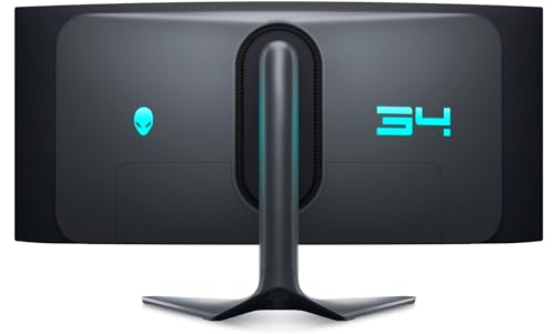 Image of Dell Alienware 34 Curved QD-OLED Gaming Monitor - 34.18 inch WQHD (3440x1440) 21:9-165Hz - 0.1ms GTG - 1800R - DCI-P3 99.3% - sRGB 149% - AMD FreeSync Premium Pro - VESA AdaptiveSync Display