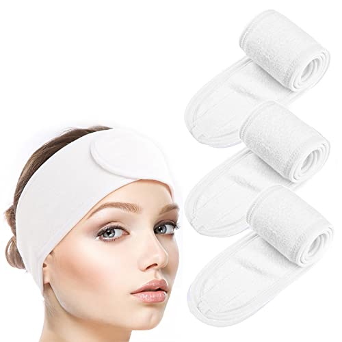 Riveryy Bandeau de Maquillage,3 pcs Sport Towel Headband,Bandeau Cheveux Femme Maquillage,Bandeau Cheveux Lavable Microfibre,Lavable Bandeau,pour Spa Yoga Sport Se Maquiller Soins du Visage Cover