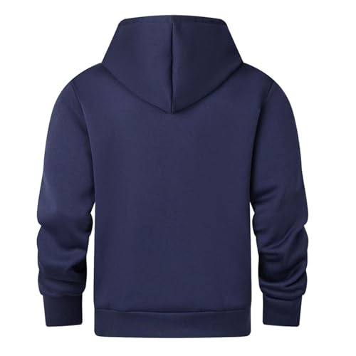 Mens Quarter Zip Hoodie Pullover Trendy Drawstring Sweatshirt Stand Collar Thick Hoodies Sweater with Kangaroo Pocket2