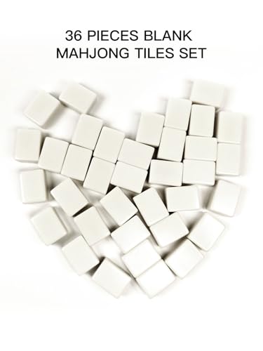 36 piezas Fichas blancas de Mahjong estándar miniatura 3