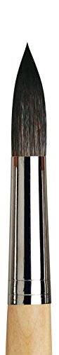 da Vinci Watercolor Series 5590 Petit Gris Mix Paint Brush, Round Russian Blue Squirrel Hair/Synthetic Mix with Lacquered Non-Roll Handle, Size 24 (5590-24)
