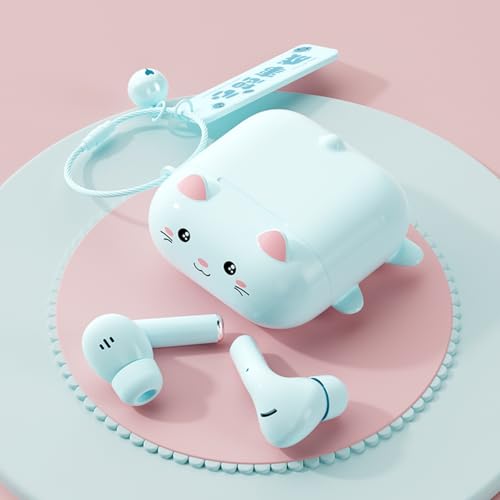 Ttbesmi Lindos auriculares inalámbricos rosados para niñas, auriculares para la...