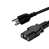 3 Prong AC Power Cord Replacement for Samsung LG Dell HP Vizio and More – 15A 125V, 5 FT Heavy Duty, Ideal for Computer Monitor, TV, Printer, Projector, and More Electronics