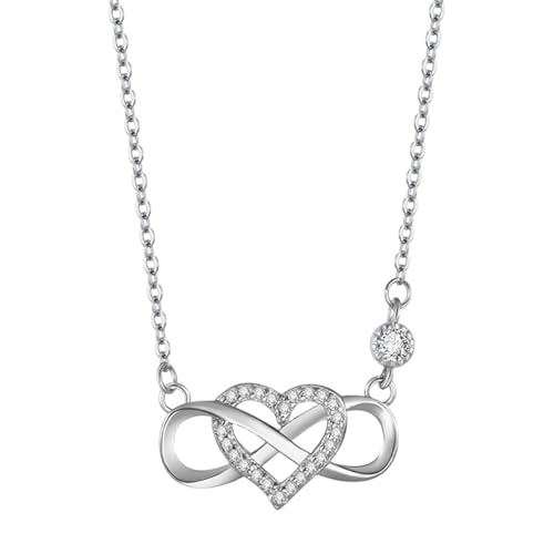 Collar Infinito, de Cuello Elegante - Collar Eterno de Tendencia - para Mujeres, Esposas, Madres, Cumpleaños, San Valentín, Bodas, Shower, Citas Nocturnas, Viajes
