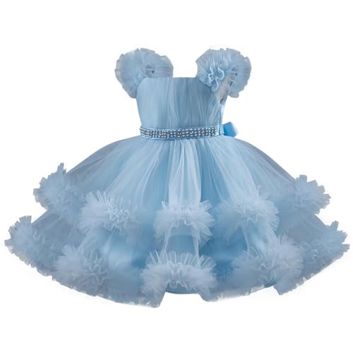 Girl Princess Party Dress Toddler Baby Girls Flower Tulle Tutu Dress 2025 Cute Elegant Formal Birthday Dresses 1-6Y