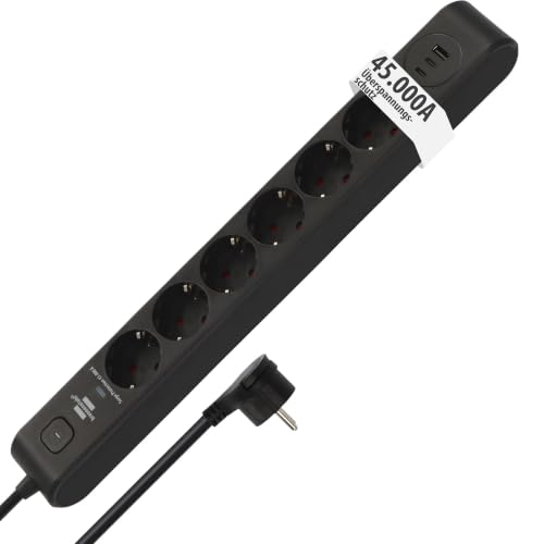 Brennenstuhl Steckdosenleiste 6-Fach mit USB und...
