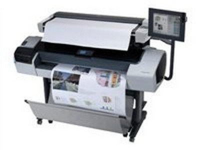 HP DesignJet T1200 HD-MFP - 44" large-format printer - color - ink-jet - Roll (111.8 cm x 91 m) - 2400 x 1200 dpi - up to 1.7 ppm up to 441.3 sq.ft/hour (color) - capacity: 2 rolls - USB 2.0, Gigabit LAN, IEEE-1394 (Firewire)