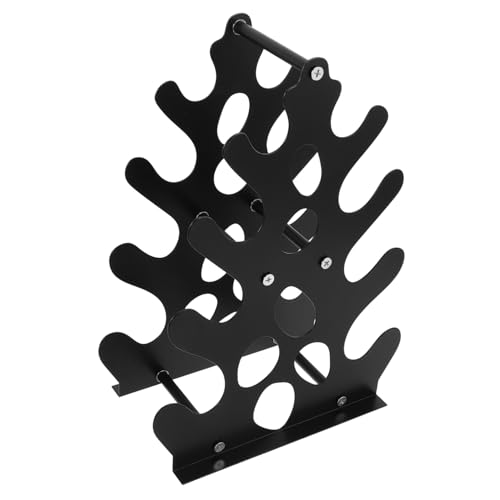 NUOLUX 珊瑚デザイン多ダンベルラック 小型ウェイト収納スタンド 耐荷重防滑仕様 ホームジム用フィットネス器具整理用 ブラック