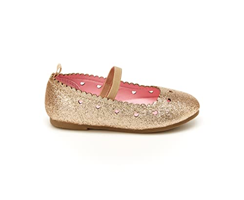 Carter's Girls Ellaria Ballet Flat, Gold, 4 Toddler #TOP6