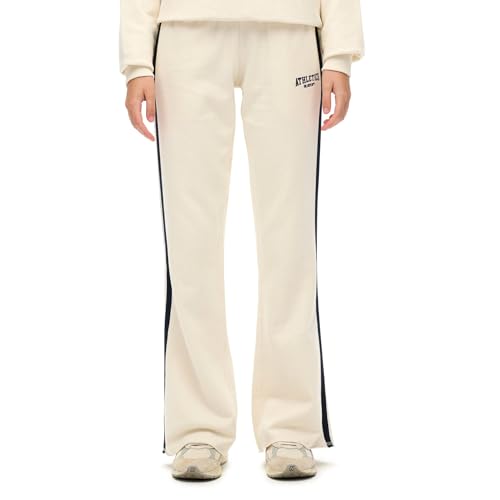 Jogging Superdry Athletic femmes pantalon sport coupe ajustée coton confortable noir