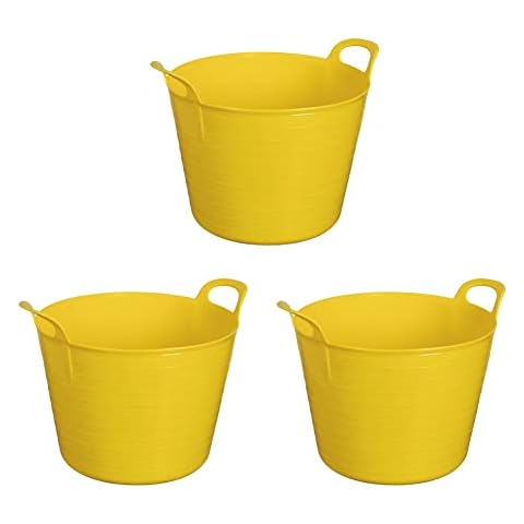 Medium/Large Yellow Flexible Rubber Storage Tubs Cover