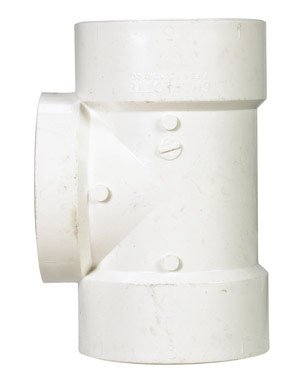 Image of PVC00444X0600HA Charlotte Pipe Schedule 40 x 1-1 /2 in. Dia. Hub PVC Cleanout Tee with Plug, No Color