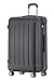 BEIBYE Zwillingsrollen Hardcase Reisekoffer Koffer Trolleys Hartschale in XL-L-M in 14 Farben (Schwarz, Mittler Koffer (66cm))