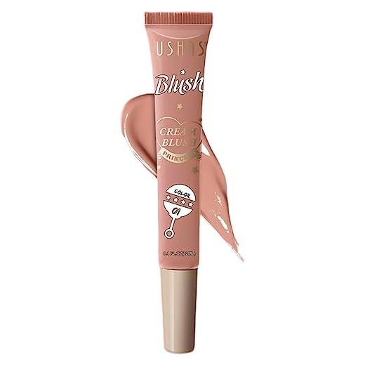 Rubor en Crema para Mejillas | tinte mejillas mate para pieles maduras,Rubor en crema hidratante mate para mejillas larga duración, maquillaje labios con brillo natural para Mayjai