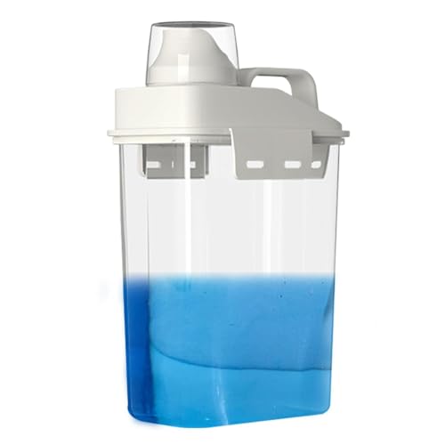 Dispensador de lejía para lavandería, dispensador de detergente, soporte transparente para detergente en polvo, organización de lavandería, dispensador de suavizante de tela impermeable para