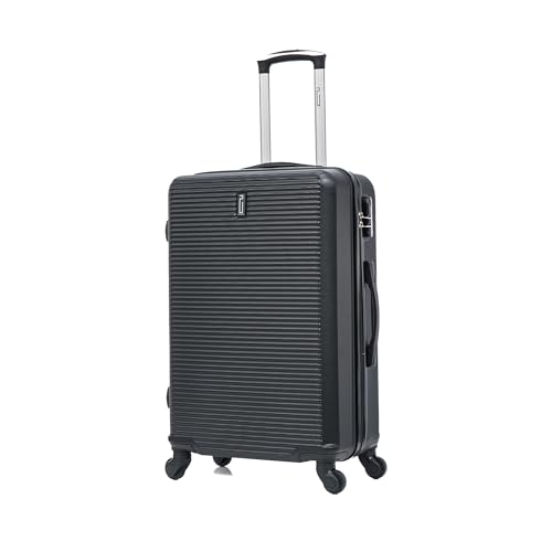 CELIMS - Valise Moyenne Taille Rigide 4 Roues 65 cm | Valise Soute 20kg |Abs Légère | Serrure Intégrée | Bagage de Voyage | Noir