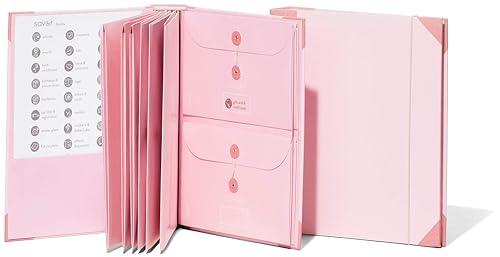 Image of Savor | 2025 Edition The Folio™ Document Organizer | Custom Dyed Cloth-Bound Expanding File for Important Papers, Passports, Birth Certificates & More | Ideal for Home Organization & Graduation Gift