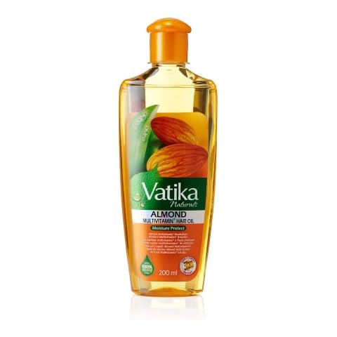 Vatika Naturals Multivitamin Enriched Almond Hair Oil 200ml with 100% Natural Oils For Root To Tip Nourishment Cover